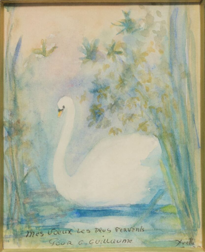 Cygne aquarelle Yvette Chauviré